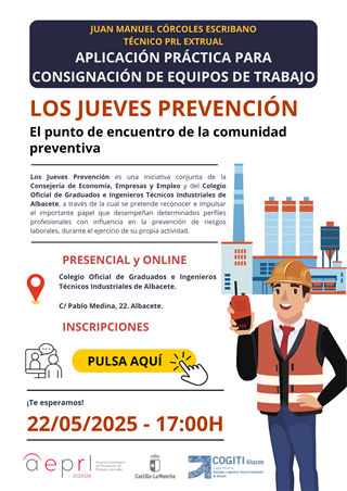 Los jueves Prevencin, Aplicacin practica consignacin equipos de trabajo 